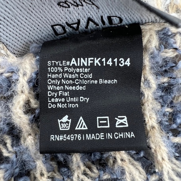 David and Young Blue Tan Infinity Scarf - Picture 11 of 11